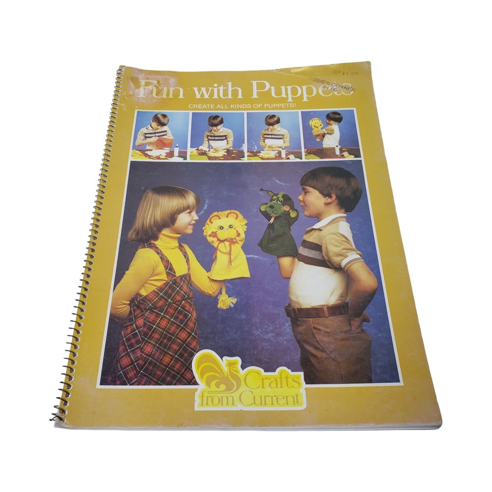 Vintage Fun with Puppets Crafts from Current Spiral Activity Book DIY Patterns